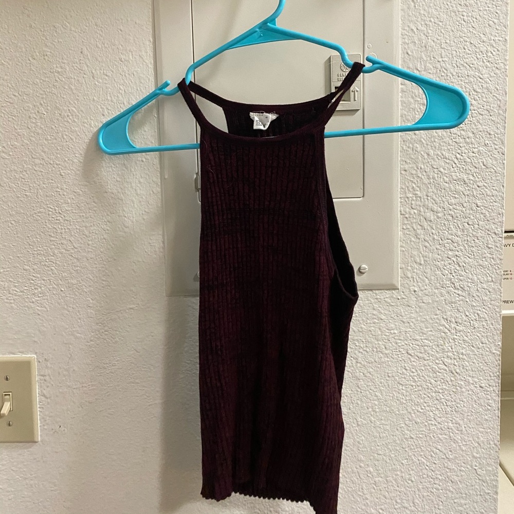 Heathered Red Crop Tank